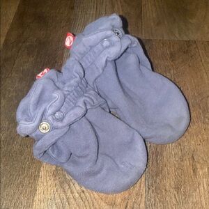 Zutano Gray Baby Booties 18 Months